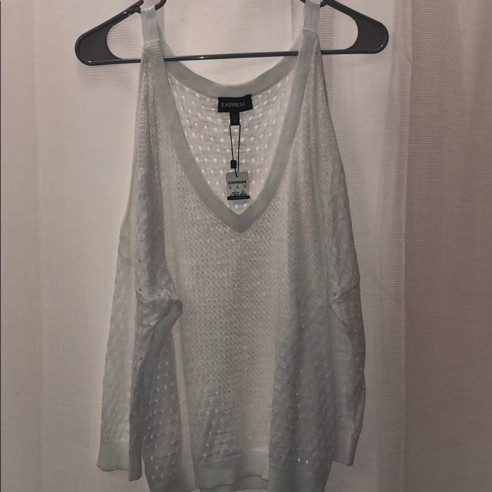 Express cold shoulder sweater